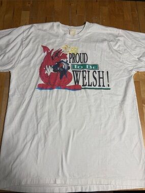Vintage single stitch Proud to be Welsh Tshirt